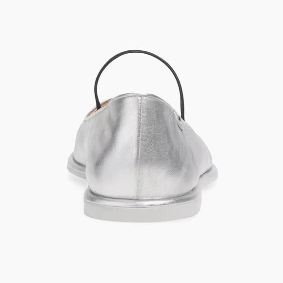 NWT COACH Emilia Silver Metallic Leather Ballet Flats - 9.5 - Picture 5 of 11